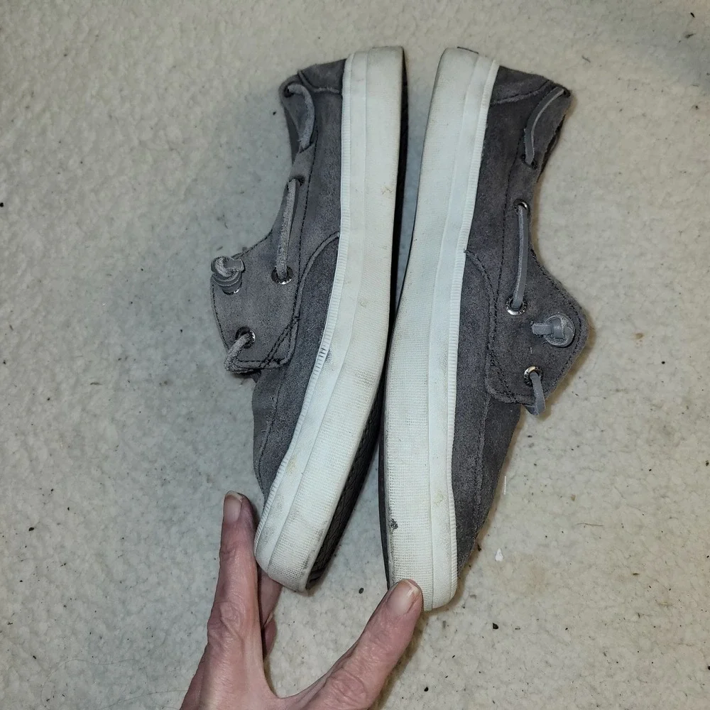 Sperry Top-Sider Gray‎ Crest Boat Canvas Deck Shoes  Womens Size 7.5